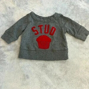 GAP - grey pullover sweater/sweatshirt. Size 0-3/6-12 months